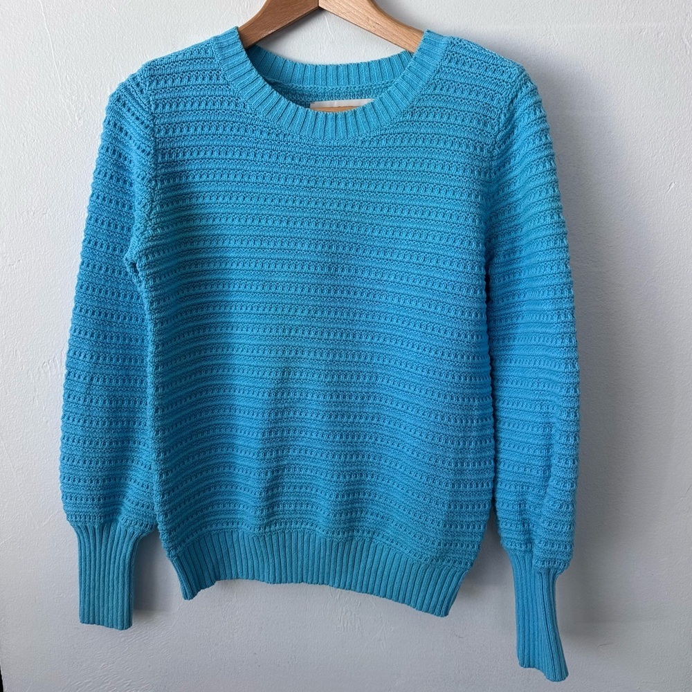 Loft blue small balloon sleeve sweater size XS